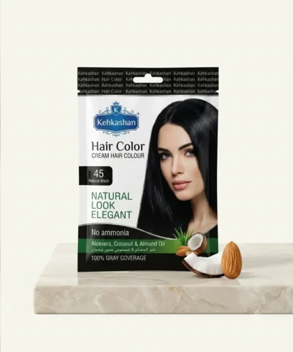Kehkashan Cream Hair Colour Pouch (Shade 45: Natural Black)