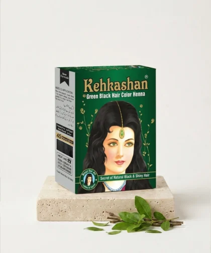 Kehkashan Green Black Hair Color Henna Box